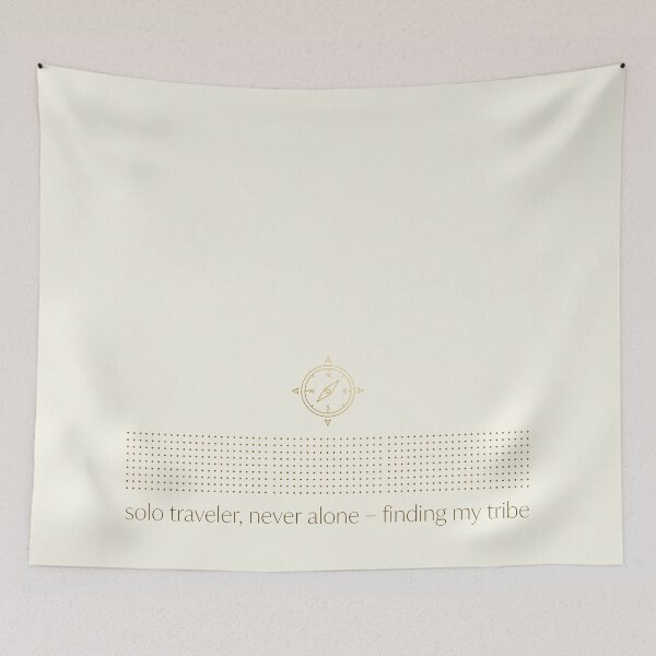 Item preview, Solo Traveler Never Alone Compass Travel Soulful designed and sold by SplashTastic.