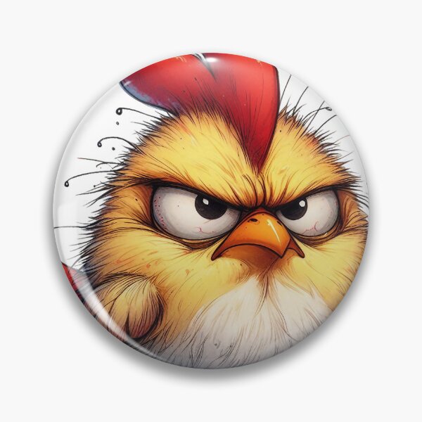 Item preview, Funny Grumpy Chick Cynical Mood Cute 3D Cartoon Farm Animal designed and sold by LunaPixelStudio.