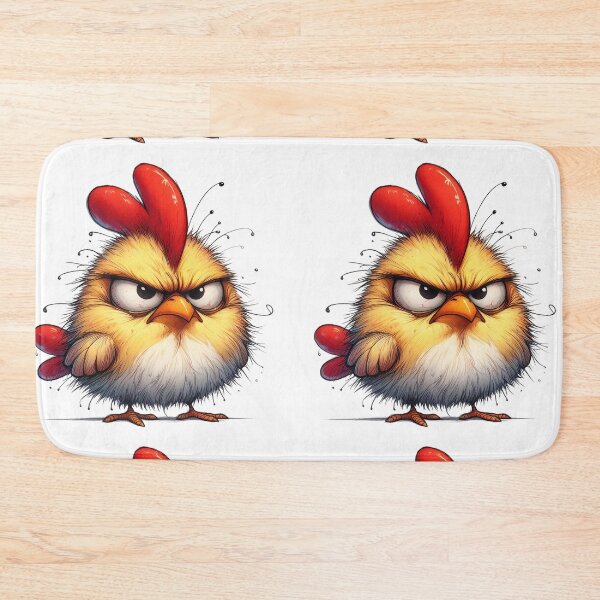 Item preview, Funny Grumpy Chick Cynical Mood Cute 3D Cartoon Farm Animal designed and sold by LunaPixelStudio.