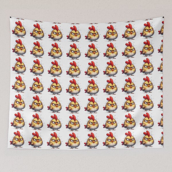 Item preview, Funny Grumpy Chick Cynical Mood Cute 3D Cartoon Farm Animal designed and sold by LunaPixelStudio.