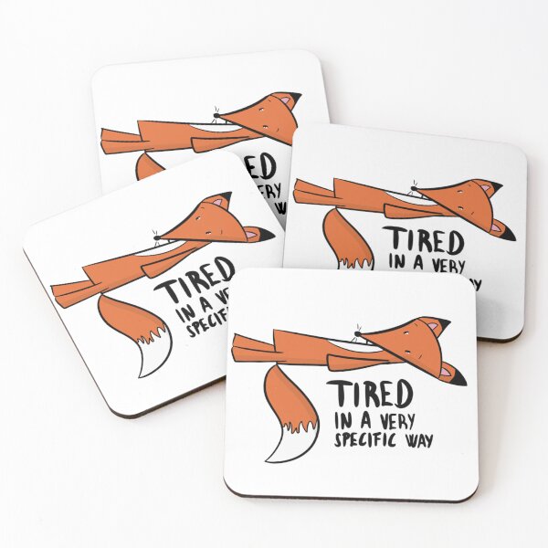 Item preview, Tired In A Very Specific Way Funny Burnout Fox designed and sold by DesignFreakArt.