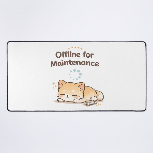 Item preview, Offline for Maintenance Cute Cat Funny Introvert Kawaii Design designed and sold by Cute-Corne.