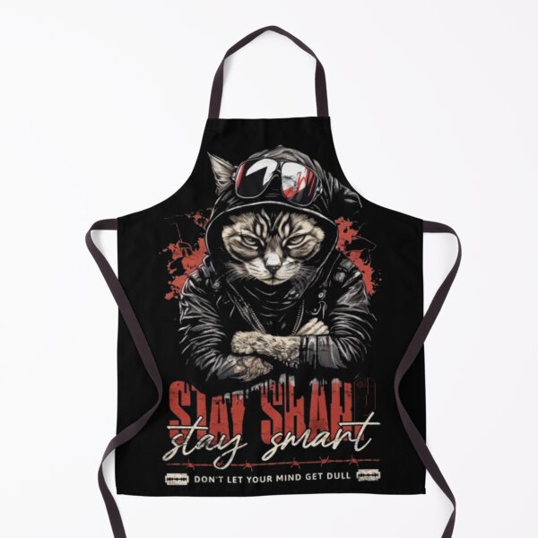 Item preview, Stay Sharp Stay Smart – Edgy Streetwear Cat Graphic designed and sold by GenZFashion000.