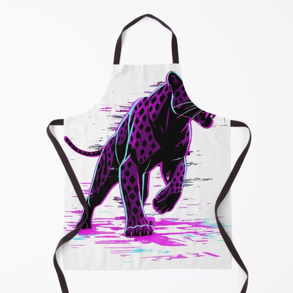 Item preview, Neon Cyberpunk Panther - 80s Retrowave Big Cat designed and sold by etuvibes.