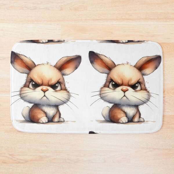 Item preview, Funny Grumpy Bunny Cynical Mood Cute 3D Cartoon Rabbit Gift designed and sold by LunaPixelStudio.