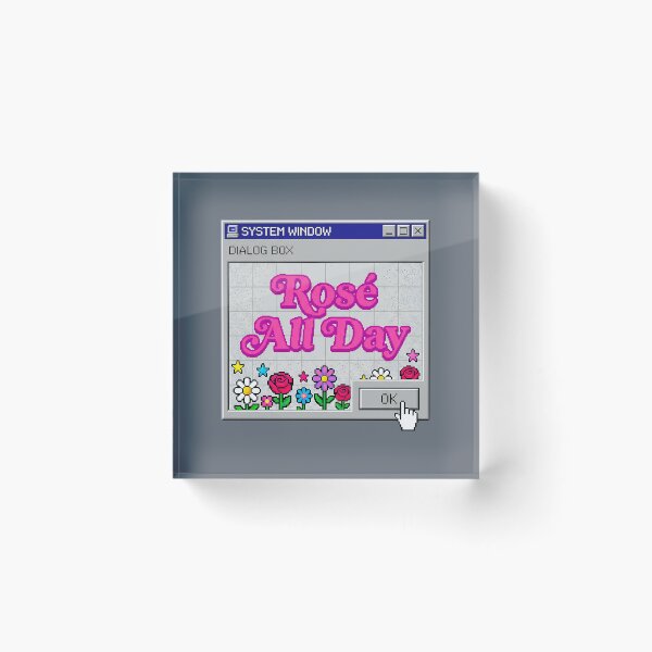 Item preview, Y2K Rosé All Day Windows Dialog Retro Digital designed and sold by SplashTastic.