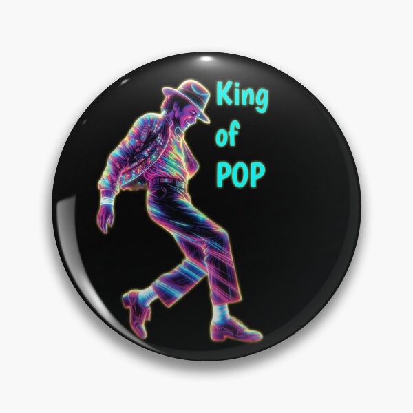 Item preview, MJ King Of Pop Neon Glow Dance Art designed and sold by ExploreAura Studio.