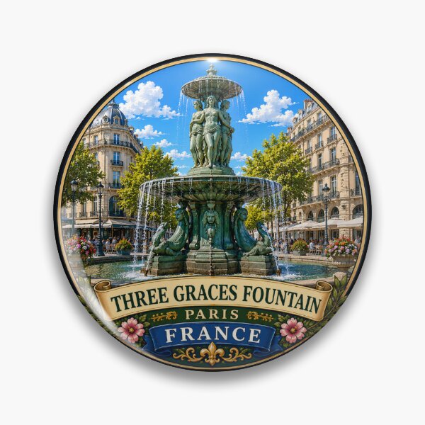 Item preview, Three Graces Fountain, Paris France designed and sold by Myra365Art.