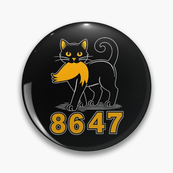 Item preview, Funny Black Cat Anti Trump 8647 designed and sold by BingyBongoArt.