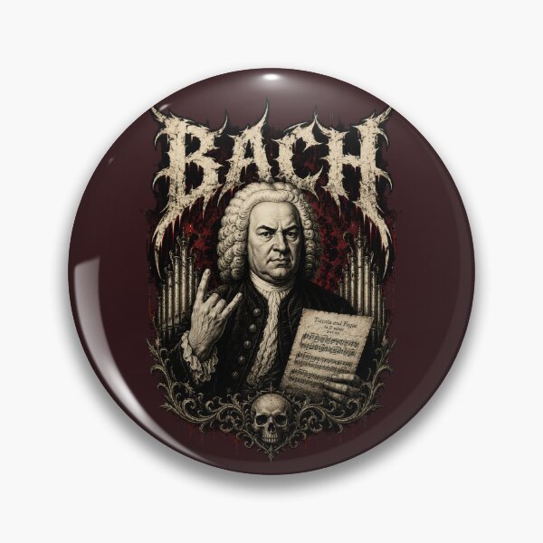 Item preview, Bach of the Damned — Baroque Death Metal Composer designed and sold by ThreadTheory976.