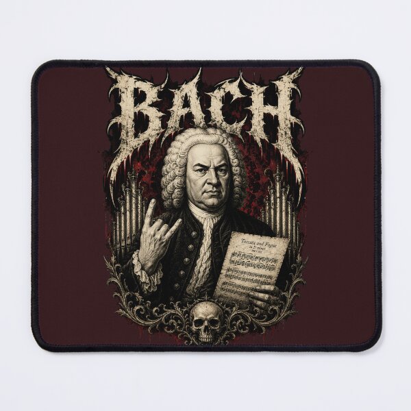 Item preview, Bach of the Damned — Baroque Death Metal Composer designed and sold by TheClockOutClub.
