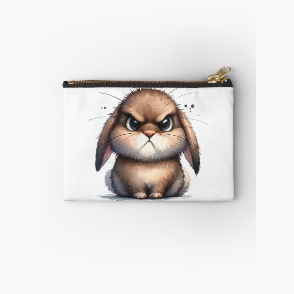Item preview, Funny Grumpy Bunny Cynical Mood Cute 3D Cartoon Floppy Ear Rabbit Gift designed and sold by LunaPixelStudio.