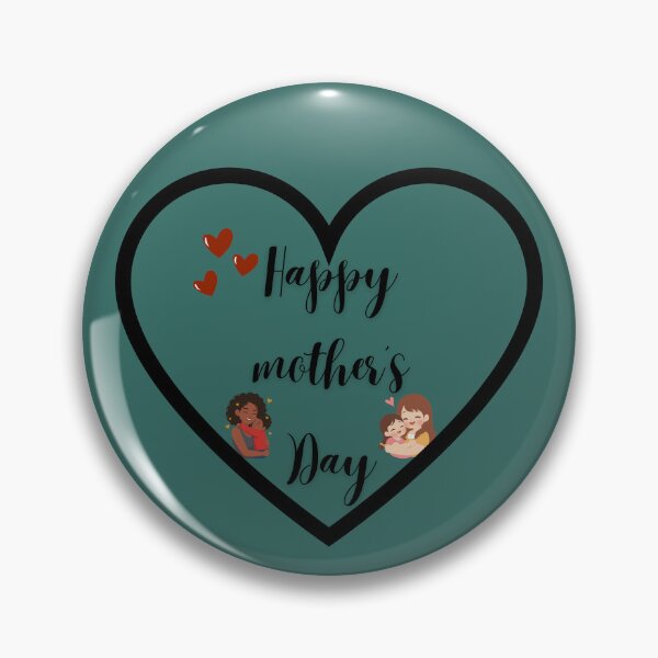 Item preview, A black heart outline and "Happy Mother's Day" designed and sold by Art70shop.
