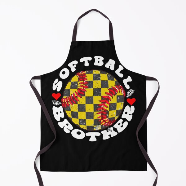 Item preview, Softball Brother Retro Checkerboard Ball Tee designed and sold by LarryMBrown.