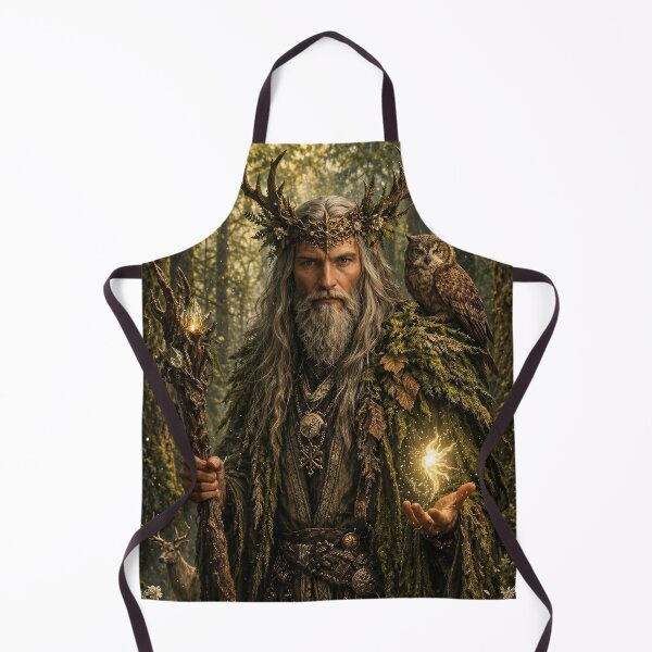 Item preview, Forest Druid with Owl in Enchanted Woods | Mystical Nature Mage Fantasy Art designed and sold by DrakariArt.