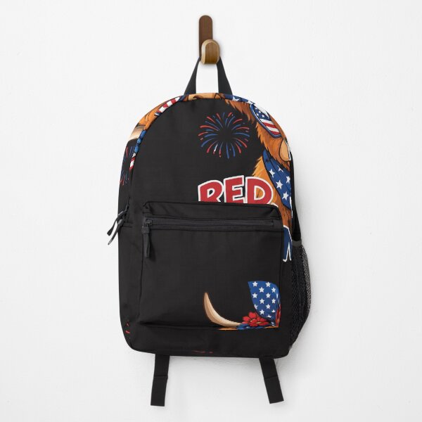 Item preview, Red White And Moo Highland Cow Patriotic 4th Of July Retro Design designed and sold by kiralynstration.