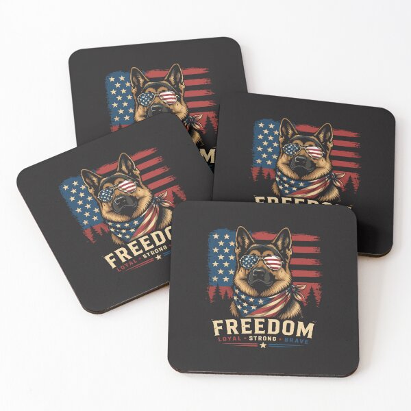 Item preview, Patriotic German Shepherd Freedom Dog USA Flag Vintage Design designed and sold by kiralynstration.
