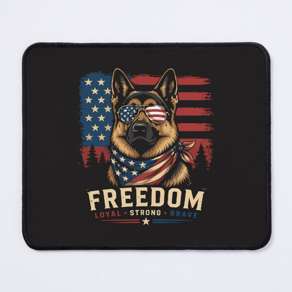 Item preview, Patriotic German Shepherd Freedom Dog USA Flag Vintage Design designed and sold by kiralynstration.