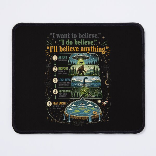 Item preview, I want to believe conspiracy theories designed and sold by CoolCrazyQuirky.