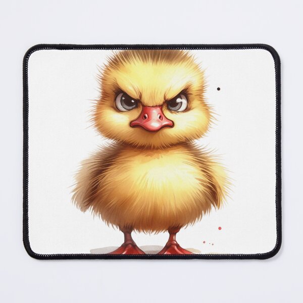 Item preview, Funny Grumpy Duck Cynical Mood Cute 3D Cartoon Baby Bird Gift designed and sold by LunaPixelStudio.