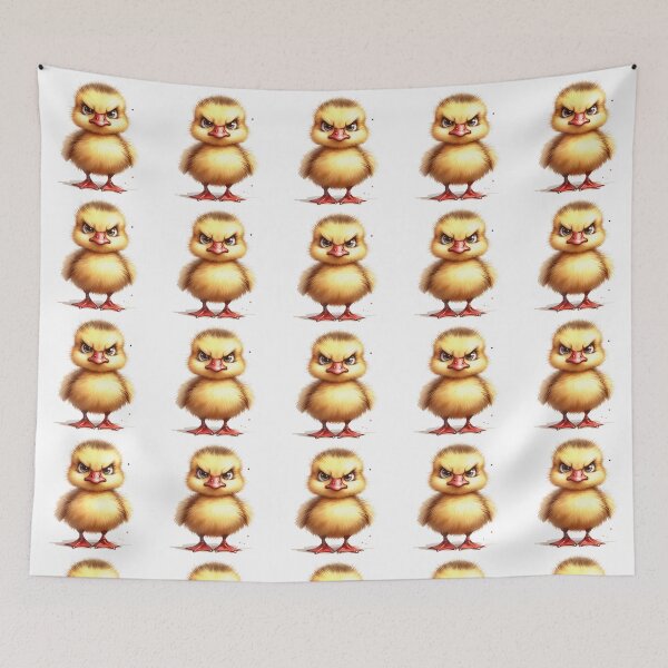 Item preview, Funny Grumpy Duck Cynical Mood Cute 3D Cartoon Baby Bird Gift designed and sold by LunaPixelStudio.