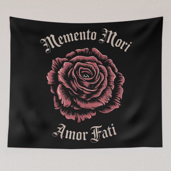 Item preview, Memento Mori Amor Fati Rose Latin Phrase Philosophy designed and sold by raeganluskanor.