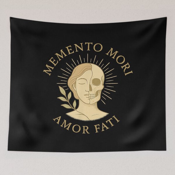 Item preview, Memento Mori Amor Fati Latin Stoic Quote designed and sold by raeganluskanor.