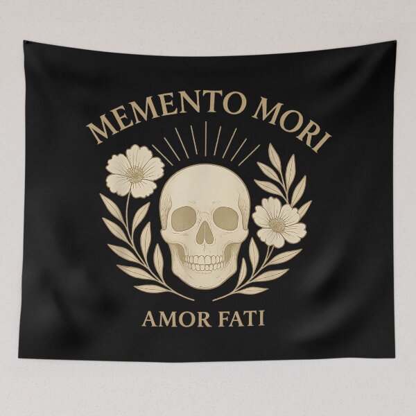 Item preview, Memento Mori Amor Fati Latin Stoic Quote designed and sold by raeganluskanor.