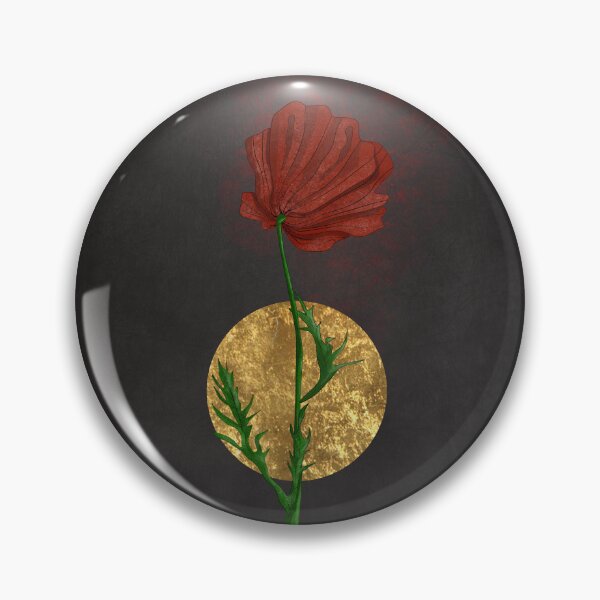 Item preview, Poppy Flower New Life in gold art designed and sold by ART-J-JAKE Wear.