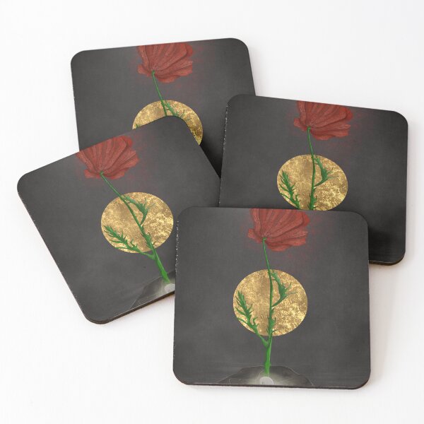Item preview, Poppy Flower New Life in gold art designed and sold by ART-J-JAKE Wear.