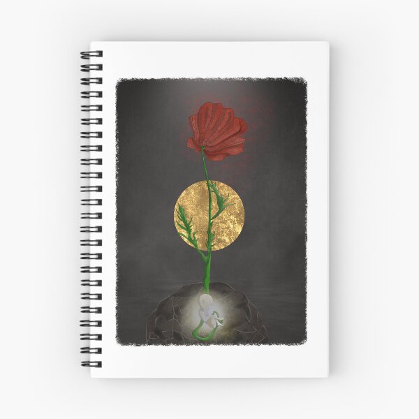 Item preview, Poppy Flower New Life in gold art designed and sold by ART-J-JAKE Wear.