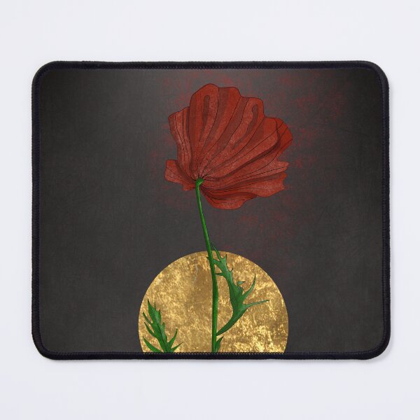 Item preview, Poppy Flower New Life in gold art designed and sold by ART-J-JAKE Wear.