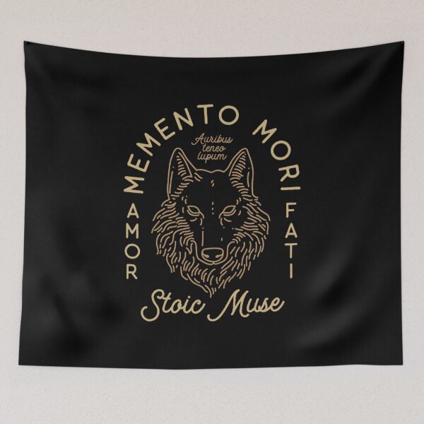 Item preview, Auribus Teneo Lupum Memento Mori Amor Fati Wolf Graphic designed and sold by raeganluskanor.