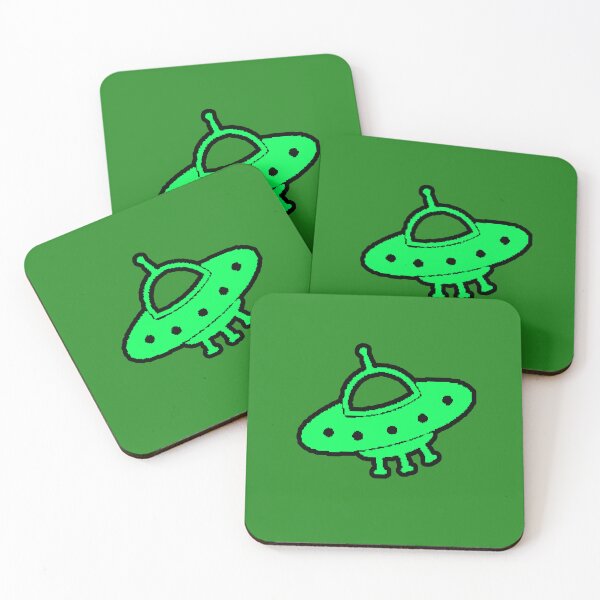 Item preview, UFO Green Pixel UFO Alien Retro Extraterrestrial Cute designed and sold by AstronautMerch.