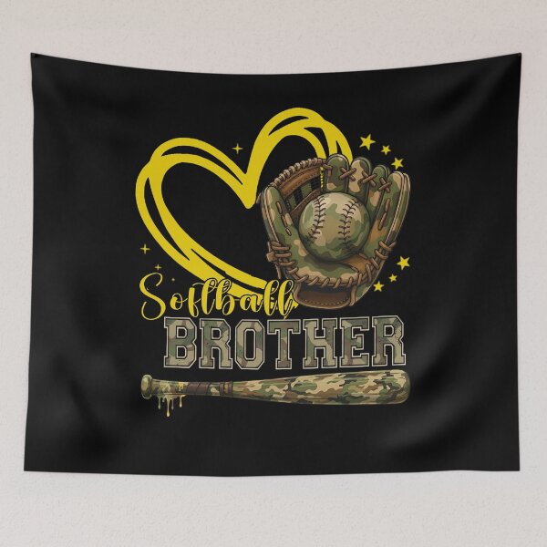Item preview, Camo Softball Brother Game Day Tee designed and sold by LarryMBrown.