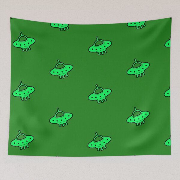 Item preview, UFO Green Pixel UFO Alien Retro Extraterrestrial Cute designed and sold by AstronautMerch.