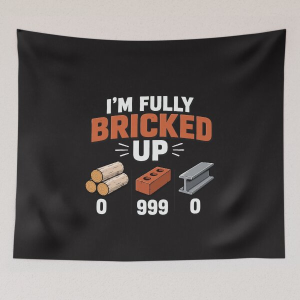 Item preview, Funny Bricked Up Meme Construction Worker Gamer Humor Design designed and sold by kiralynstration.