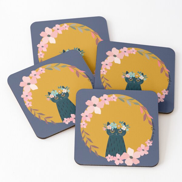 Item preview, Purrs in Bloom designed and sold by WeaselsStuff.