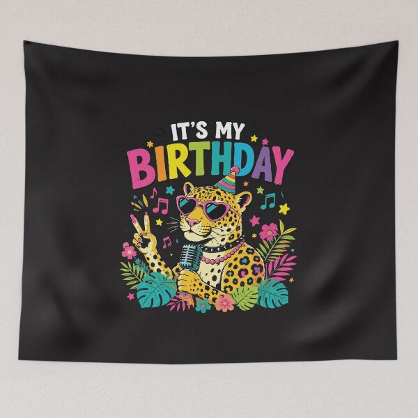 Item preview, Its My Birthday Leopard Party Animal Retro Kids Birthday Design designed and sold by kiralynstration.