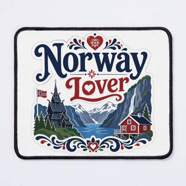 Item preview, Vintage Norway Fjord Scenic Travel Souvenir designed and sold by Beyond Destinations.