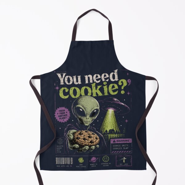 Item preview, You Need Cookie? — Retro Alien Bakery Horror designed and sold by TheClockOutClub.