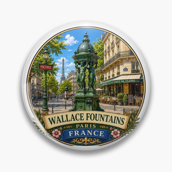 Item preview, Wallace Fountains, Paris France designed and sold by Myra365Art.