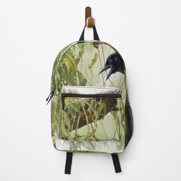 Item preview,  Magpie in Weeping Willow — Digital Watercolour Fine Art from Real Photography | Bird Art designed and sold by M.ALK.Watercolor.