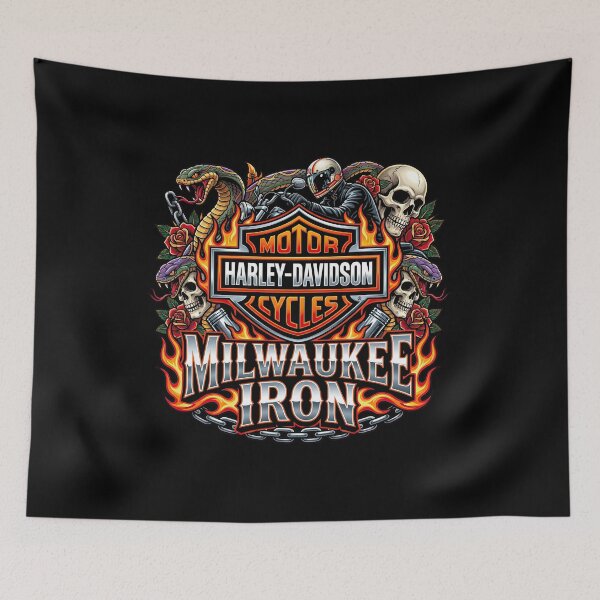 Item preview, Milwaukee Iron Harley Davidson Motorcycle Enthusiast Artwork designed and sold by enzoade.