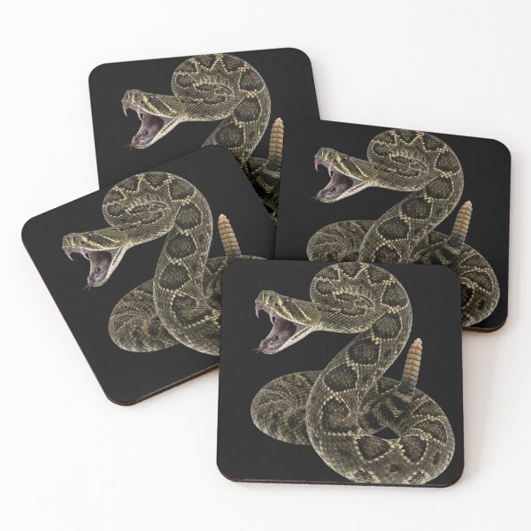Item preview, Realistic Rattlesnake Striking Pose Illustration designed and sold by RoyalDeluxGo.