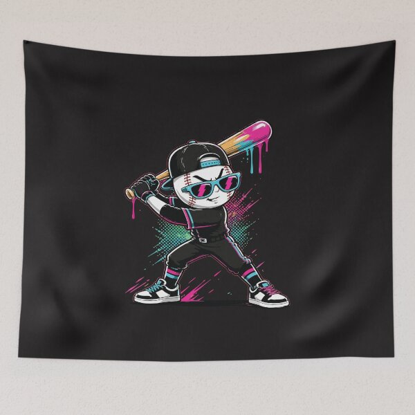 Item preview, Funny Baseball Ice Cream Drip Retro Kids Sports Graphic Design designed and sold by kiralynstration.