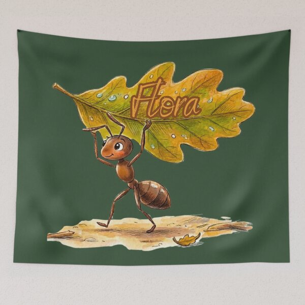 Item preview, Carrying Oak Leaf – Personalized Name Flora Watercolor Art designed and sold by MBBialyPiksel.