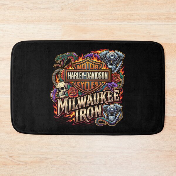 Item preview, Milwaukee Iron Harley Davidson Vintage Custom Motorcycle Graphic designed and sold by enzoade.
