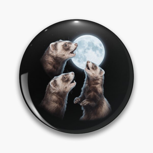 Item preview, Ferret Howling Moon Art Animal Lover designed and sold by TerryConnells.
