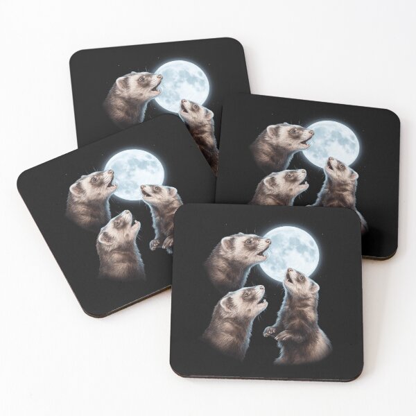 Item preview, Ferret Howling Moon Art Animal Lover designed and sold by TerryConnells.